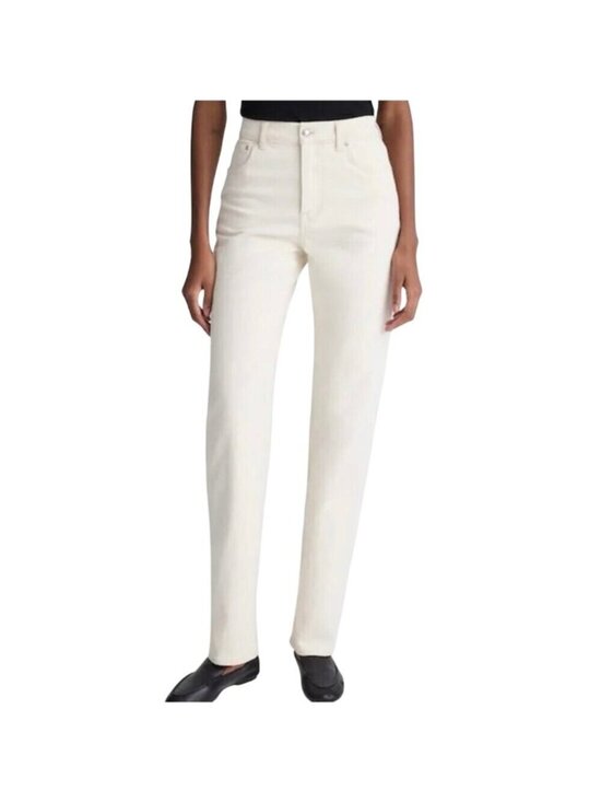 Madewell Denim - Madewell The Longline Straight Jean Cream Vintage Canvas Size 27 Stretch